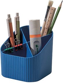 HAN Stiftehalter KARMA blau Polystyrol 4 Fächer 11,1 x 11,1 x 10,5 cm