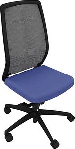 Quadrifoglio Bürostuhl Orion Stoff blau, Gestell schwarz