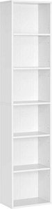 VASAGLE Bücherregal weiß 40,0 x 24,0 x 178,5 cm, 1 St.