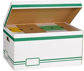 10 Cartonia Archivcontainer weiß 54,8 x 36,4 x 26,8 cm