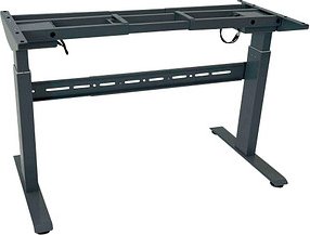 LMG elektrisch höhenverstellbares Schreibtischgestell schwarz ohne Tischplatte, T-Fuß-Gestell schwarz 130,0 - 160,0 x 57...