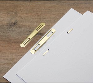 100 MOOG & LANGENSCHEIDT Heftstreifen messing Metall