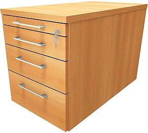 fm Oldenburg Rollcontainer buche 4 Auszüge 43,4 x 80,0 x 54,0 cm