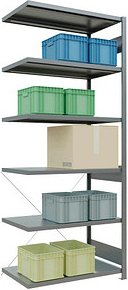 Thumbnail - SCHULTE Anbau-Schwerlastregal MULTIplus 250 12965 silber 100,0 x 60,0 x 200,0 cm