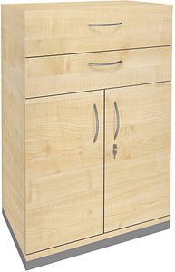 fm Aktenschrank Sidney, 4260267328712 ahorn 1 Fachboden 80,0 x 44,2 x 113,3 cm