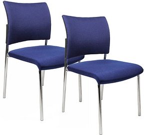 2 Topstar Besucherstühle Visit 10 NV190 G26 blau Stoff