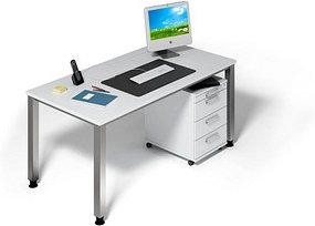 HAMMERBACHER Akandia Büromöbel-Set weiß