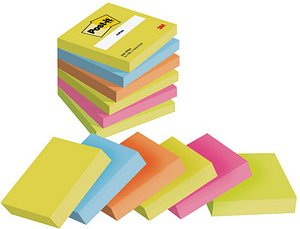 Post-it® Energetic Collection Haftnotizen 654TFEN farbsortiert, 6 Blöcke