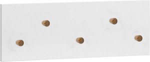 Thumbnail - MÖBELPARTNER Wandgarderobe Jonte 148533 weiß Holz 5 Haken 55,9 x 19,5 cm
