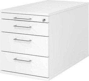 HAMMERBACHER Mirakel Rollcontainer weiß 4 Auszüge 42,8 x 80,0 x 51,2 cm