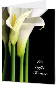 LUMA Trauerkarte schwarze Callas LU1243 DIN B6, 1 St.