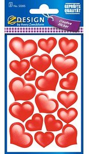 AVERY Zweckform Aufkleber 53205 Herzen, 38 Etiketten
