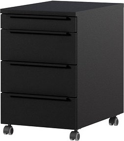 GERMANIA 4377 Rollcontainer schwarz 4 Auszüge 42,0 x 60,0 x 63,0 cm