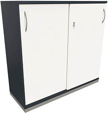 fm Schiebetürenschrank Sidney, 4260429766024 weiß, lavagrau 2 Fachböden 120,0 x 44,2 x 113,3 cm