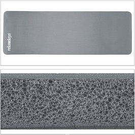 relaxdays Yogamatte grau 60,0 x 180,0 x 1,0 cm