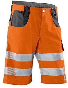 Thumbnail - KÜBLER® unisex Warnschutzhose kurz REFLECTIQ warnorange, anthrazit Größe 62