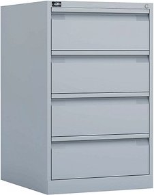 BISLEY ECO Karteischrank lichtgrau 4 Schubladen 57,0 x 62,2 x 91,5 cm, 1 St.