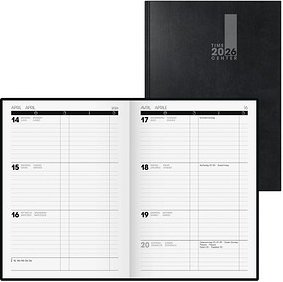 BRUNNEN Buchkalender TIME CENTER 2026 schwarz
