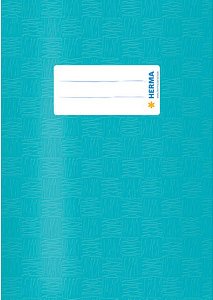 Thumbnail - HERMA Heftumschlag mit Baststruktur türkis Kunststoff DIN A5