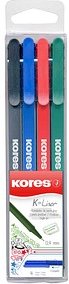 Kores® K- Fineliner farbsortiert 0,4 mm, 4 St.