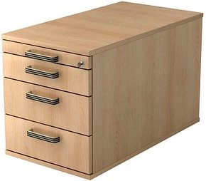 Thumbnail - HAMMERBACHER Haziender Rollcontainer eiche 4 Auszüge 42,8 x 80,0 x 51,2 cm