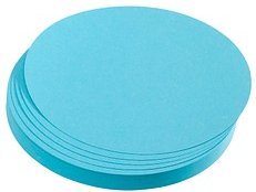 FRANKEN Moderationskarten blau Ø 19,5 cm, 500 St.