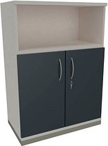 fm Regalschrank Sidney, 4260649686843 weiß, lavagrau 80,0 x 44,2 x 113,3 cm