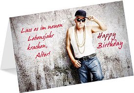 LUMA Geburtstagskarte Humor "lass es krachen!" LU1438 DIN B6, 1 St.