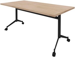 Quadrifoglio Mehrzwecktisch Pop-up ulme, dunkelgrau rechteckig, T-Fuß-Gestell grau, 160,0 x 80,0 x 74,0 cm