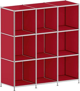 viasit Sideboard System4, 537764 rubinrot 115,4 x 40,4 x 118,2 cm, 1 St.