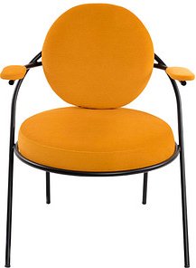 meet powered by PAPERFLOW Sessel SATURNE safran schwarz Kunstleder 70,0 x 73,0 x 88,0 cm, 1 St.