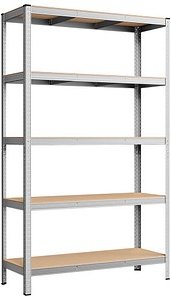 SONGMICS Schwerlastregal GLR060E01 silber, braun 120,0 x 60,0 x 200,0 cm