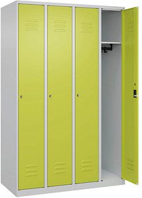 CP Spind Classic Plus clowngrün, lichtgrau 080000-40 S10019, 4 Schließfächer 120,0 x 50,0 x 185,0 cm