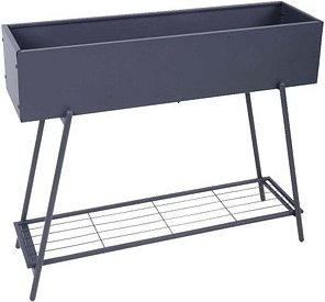Garden Pleasure Blumenkasten JASMIN Metall anthrazit rechteckig 96,0 x 80,0 cm, 1 St.