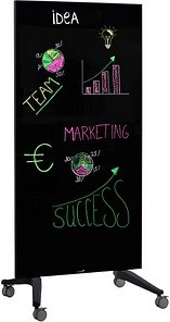 Legamaster mobile Glas-Magnettafel 90,0 x 175,0 cm schwarz