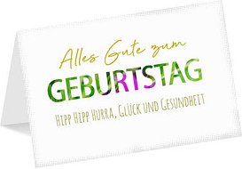 LUMA Geburtstagskarte Schrift grün LU2467 weiß/grün DIN B6, 1 St.