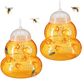 relaxdays Wespenfalle orange, 2 St.