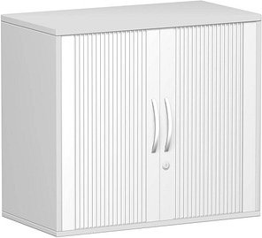 geramöbel Flex Rollladenschrank lichtgrau, silber 1 Fachboden 80,0 x 42,5 x 72,0 cm