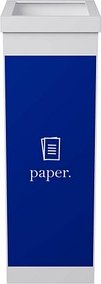 Thumbnail - PAPERFLOW Mülleimer 60,0 l weiß, blau, 1 St.