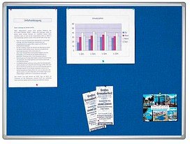 FRANKEN Pinnwand PRO 120,0 x 90,0 cm Textil blau