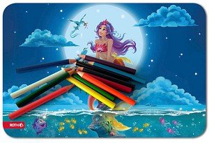 ROTH Schreibtischunterlage Magische Meerjungfrau bunt Kunstleder 59,0 x 39,0 cm, 1 St.