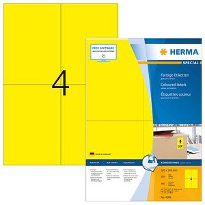 400 HERMA Etiketten 4396 gelb 105,0 x 148,0 mm