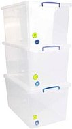 Really Useful Box Aufbewahrungsboxen 3x 83,0 l transparent 38,0 x 60,2 x 34,6 cm, 3 St.