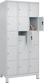 CP Schließfachschrank Classic Plus lichtgrau 080010-305 S10009, 15 Schließfächer 90,0 x 50,0 x 195,0 cm