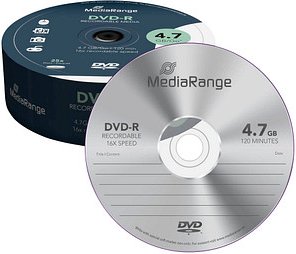 25 MediaRange DVD-R 4,7 GB