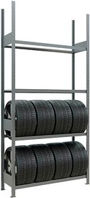 SCHULTE Reifenregal 20994 silber 130,0 x 40,0 x 275,0 cm