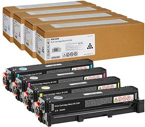 RICOH M C240 schwarz, cyan, magenta, gelb Toner, 4er-Set