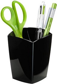 Thumbnail - cep Stiftehalter Mineral schwarz Polystyrol 2 Fächer 7,4 x 7,4 x 9,5 cm