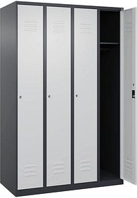 CP Spind Classic Plus anthrazitgrau, lichtgrau 080000-40 S10028, 4 Schließfächer 120,0 x 50,0 x 185,0 cm