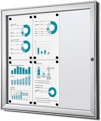 Thumbnail - Showdown® Displays Schaukasten S B1 grau 6x DIN A4 74,1 x 2,3 x 69,6 cm, 1 St.
